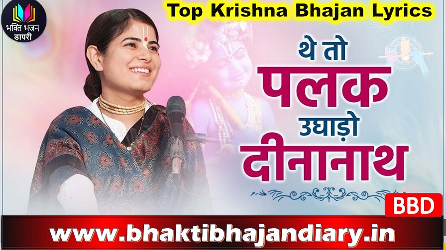 थे तो पलक उघाड़ो दीनानाथ भजन लिरिक्स | Hindi Bhakti Song Lyrics